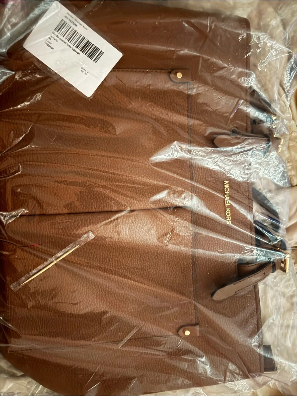 Michael Kors Tan Tote with Front Pockets